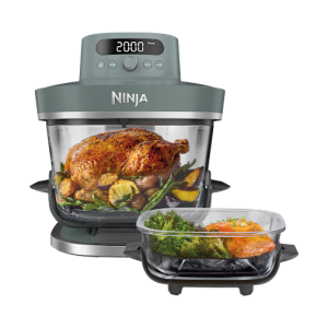 Air Fryer en verre Crispi Pro 7-en-1, Vert Cendré Bleu gris   AS101EUGY   par SharkNinja