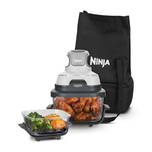 Air Fryer modulaire en verre portable 4-en-1 Ninja CRISPi avec sac de transport Blanc   FN102EU   par SharkNinja