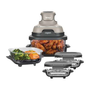Air Fryer modulaire en verre Ninja CRISPi Beige avec 4 récipients Beige   FNST2REC   par SharkNinja