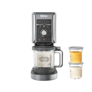 Machine à glace Ninja CREAMi Deluxe 10-en-1 – Glaces, sorbets et gelato maison Argent   NC502EU   par SharkNinja