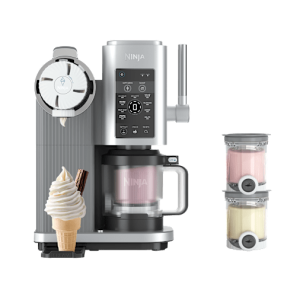 Machine à glaces et glaces à l'italienne 13-en-1 Ninja CREAMi Scoop &Swirl Argent platine   NC701EU   par SharkNinja