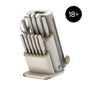 Bloc couteaux Ninja StaySharp de 13 pièces avec aiguiseur amovible - Pierre/Or Pierre/Or   NK32013EUUKSD1   par SharkNinja