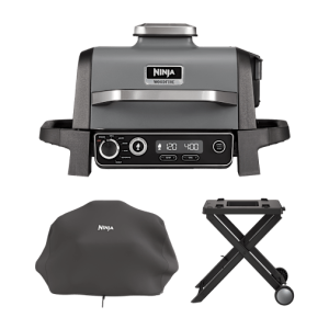 Pack barbecue électrique & Fumoir Ninja Woodfire avec chariot et housse   OG701LOT   par SharkNinja