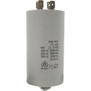 Kondensator rozruchowy 25 uF, M8, fi 40 dł. 92 mm do sieczkarni kosiarek