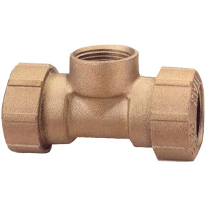 Złączka mosiężna trójnik 20x1/2" do rur PE PN16