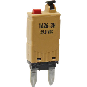 Automat zabezpieczajacy Mini 12-24V 5A z przyciskiem reset jasnobrązowy