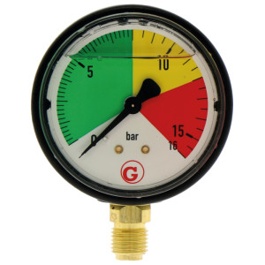 Manometr glicerynowy dolny 0-16 BAR G 1/4" 63mm