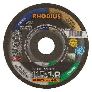 Tarcza do cięcia tnąca 115x1,0x22 mm RHODIUS XT69