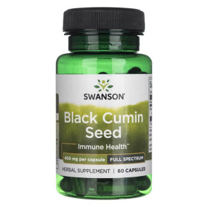 SWANSON Full Spectrum Black Cumin Seed - Nasiona czarnego kminu 400 mg (60 kaps.)