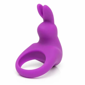Wibrujący Pierścień na Penisa - Happy Rabbit Rechargeable Vibrating Rabbit Cock Ring Purple