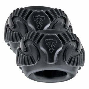 Pierścień Erekcyjny - Perfect Fit Ram Ring Kit Double Black Dwupak