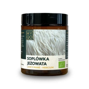 MYQO Soplówka Jeżowata Lions Mane Hericium BIO Proszek - 100g