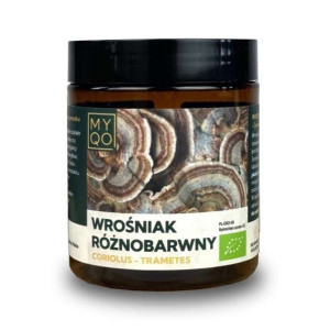 MYQO Wrośniak Różnobarwny Coriolus Versicolor BIO - 100g