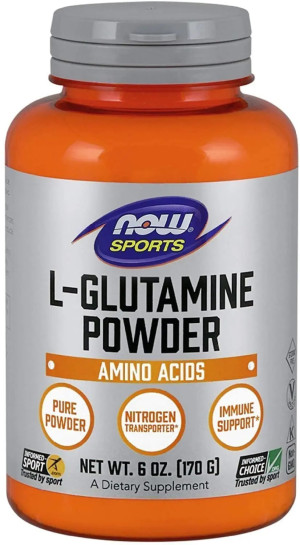 NOW FOODS L-Glutamina w proszku - L-glutamina 500 mg (170 g)