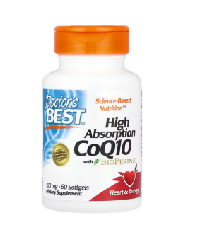 DOCTOR'S BEST Koenzym Q10 100 mg i Piperyna BioPerine (60 kaps.)