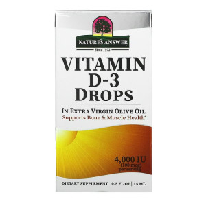 NATURE'S ANSWER Witamina D-3 Drops 4000 IU - Witamina D3 (15 ml)