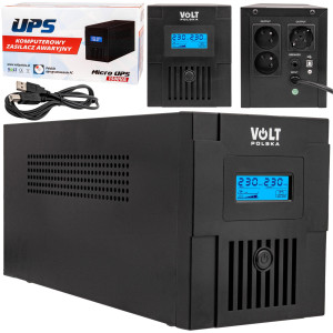Zasilacz Awaryjny UPS Micro 1500 (1500VA/900W/2x9Ah) LCD VOLT POLSKA