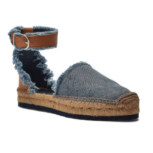 Espadryle lniane niebieskie 36