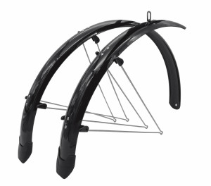 Błotniki Orion 24" x 53mm nylon-alu czarny komplet z chlapaczem