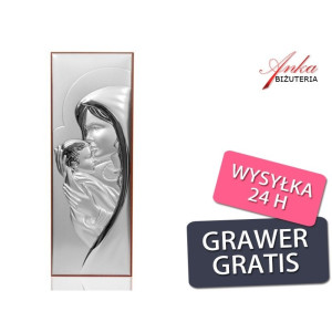 Obrazek srebrny  + grawer