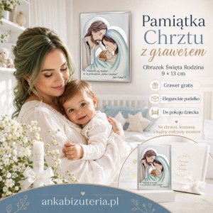 Obrazek św. rodzina 9 cm x 13 cm grawer gratis !