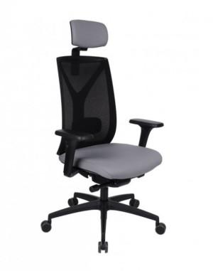 Fotel biurowy Grospol Valio BS HD black chrome tkanina  Hygge - 8 kolorów --- OFICJALNY SKLEP Grospol