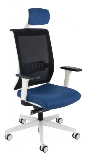 Fotel biurowy Grospol Level WS HD WHITE tkanina Omega - 8 kolorów --- OFICJALNY SKLEP Grospol