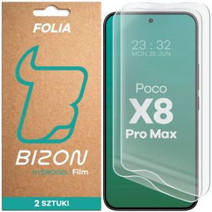 Folia hydrożelowa na ekran Bizon Film Hydrogel Front Duo do Xiaomi POCO X8 Pro Max, 2 sztuki