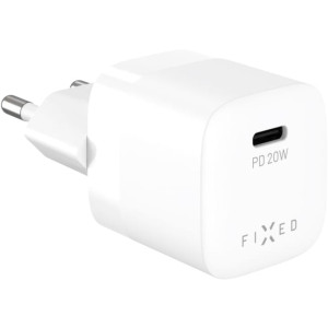 Ładowarka sieciowa USB-C PD, 20W, Fixed Mini, biała