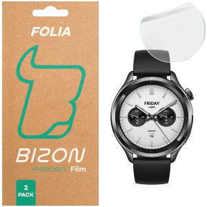 Folia hydrożelowa na ekran Bizon Watch Film Hydrogel Duo do Xiaomi Watch S4, 2 sztuki