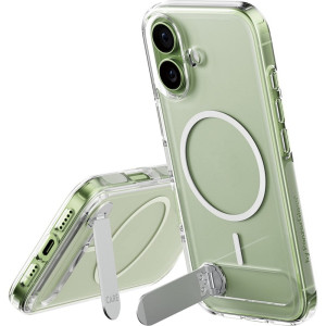 Etui CARE by PanzerGlass Kickstand Case do MagSafe do iPhone 17, przezroczysto-białe