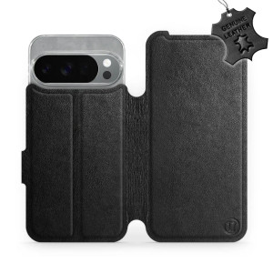 Etui z naturalnej skóry do Pixel 10 Pro, Mobiwear Leather, czarne