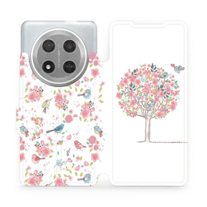 Etui z klapką do Honor Magic7 Lite, Mobiwear Book, różowy gaj