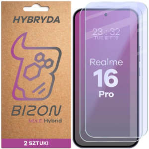 Elastyczne szkło hybrydowe Bizon Hybrid Mule Duo do Realme 16 Pro 5G, 2 sztuki