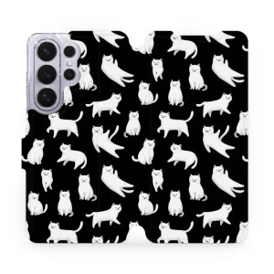 Etui z klapką do Galaxy S26 Ultra, Mobiwear Book, kotki luna