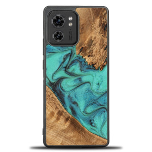 Drewniane etui do Motorola Edge 40, Bewood Unique Turquoise