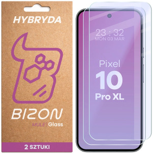 Elastyczne szkło hybrydowe Bizon Hybrid Mule Duo do Google Pixel 10 Pro XL, 2 sztuki
