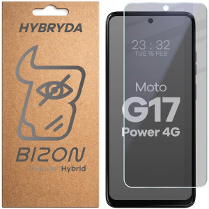 Prywatyzujące szkło hybrydowe Bizon Hybrid Shadow do Motorola Moto G17 Power, matowe