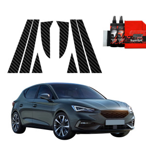 8w1 Folia karbonowa Grizz Protector na słupki do Seat Leon (2024-2026)