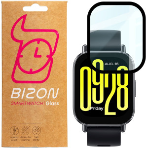 Szkło hybrydowe Bizon Watch Glass Edge Hybrid dla Xiaomi Redmi Watch 5, czarne