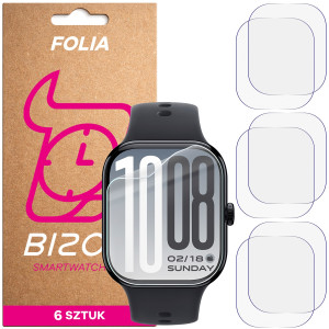 Folia ochronna na ekran zegarka Bizon Watch Film HydroFlex do Vivo Watch GT 2, 6 sztuk