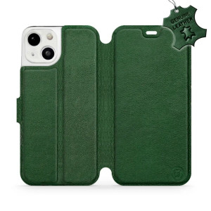 Etui z naturalnej skóry do iPhone 13, Mobiwear Leather, zielone