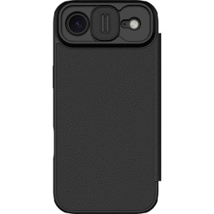 Etui z klapką i ochroną aparatu Nillkin Qin Pro do iPhone Air, czarne