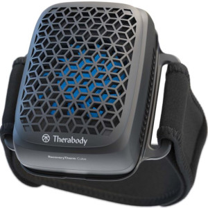 Masażer Therabody RecoveryTherm Cube, czarno-niebieski