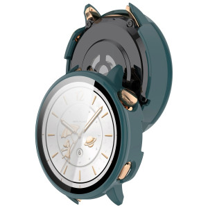 Etui ze szkłem do zegarka Bizon Case Watch Adamo do OnePlus Watch 3 43 mm,  zielone
