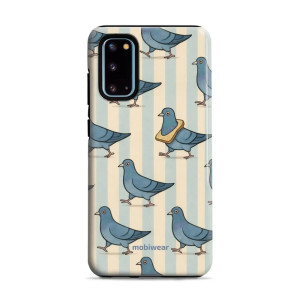 Etui ochronne do Galaxy S20, Mobiwear Elite Pro, błękitne gołębie
