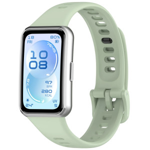 Silikonowy pasek Bizon Strap Watch Silicone do Huawei Band 11 / 11 Pro, jasnozielony