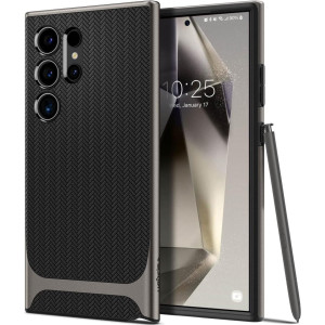 Etui Spigen Neo Hybrid do Galaxy S24 Ultra, stalowo-czarne