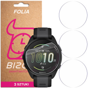 Folia ochronna na ekran zegarka Bizon Watch Film HydroFlex do Garmin Forerunner 165, 3 sztuki