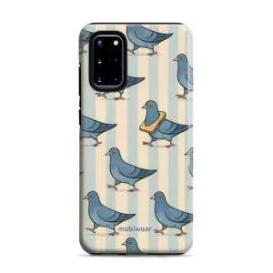 Etui ochronne do Galaxy S20 Plus, Mobiwear Elite Pro, błękitne gołębie